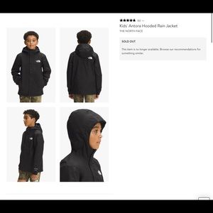 Like New: The North Face Hooded Rain Jacket, Black